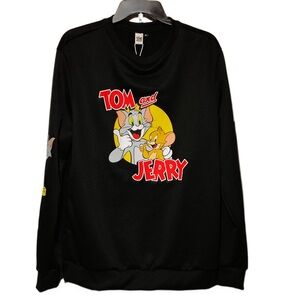 SHEIN Black Tom and Jerry Sweatshirt